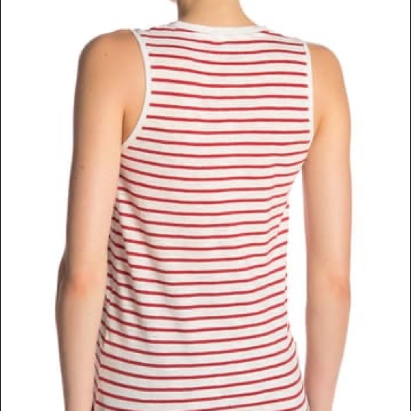 Madewell Theresa V Neck Striped T-shirt Tank - Picture 2 of 5